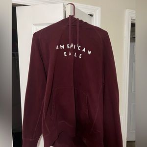 Burgundy American Eagle Hoodie (Large)